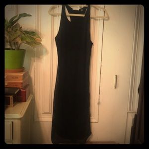 Racer back black dress